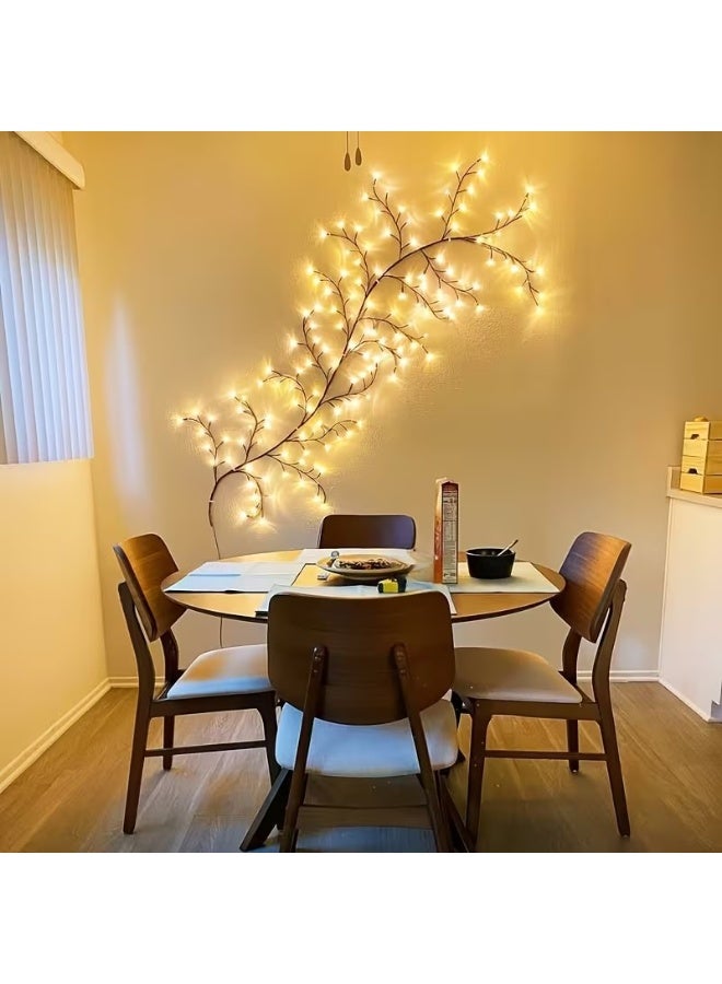 Bincoo Branch Vine Wall Sconce, 144 LED Starlight Atmosphere Lamp, USB Charging, Remote Control Version, Freely Bendable Decorative Lighting For Bedroom, Living Room, Hallway - Image 5